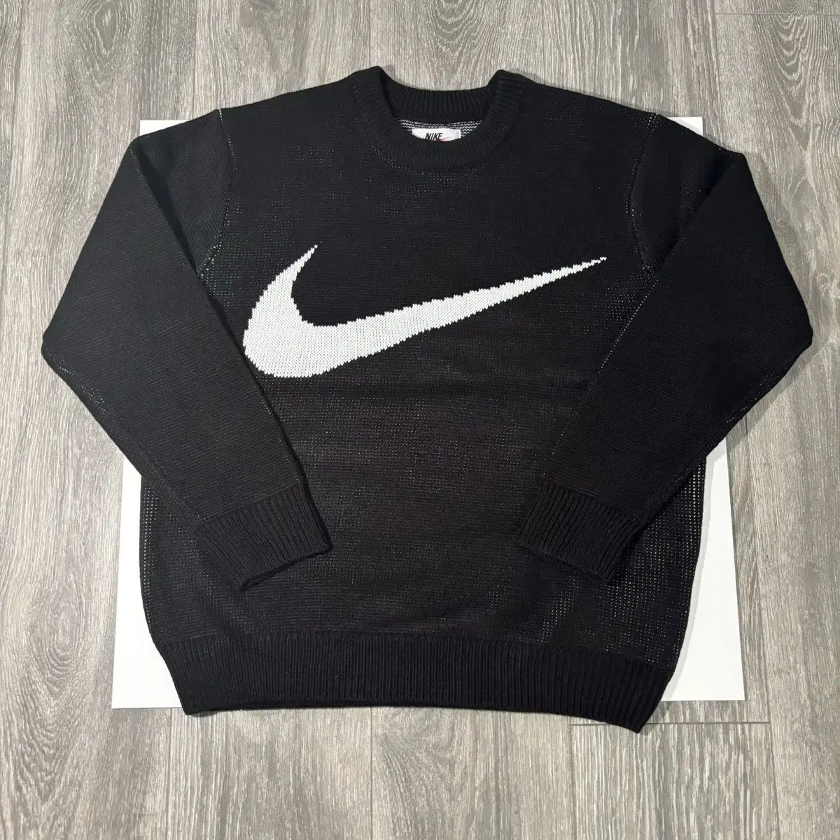 Supreme x NIKE スウッシュ ニット セーター ブラック - メルカリ