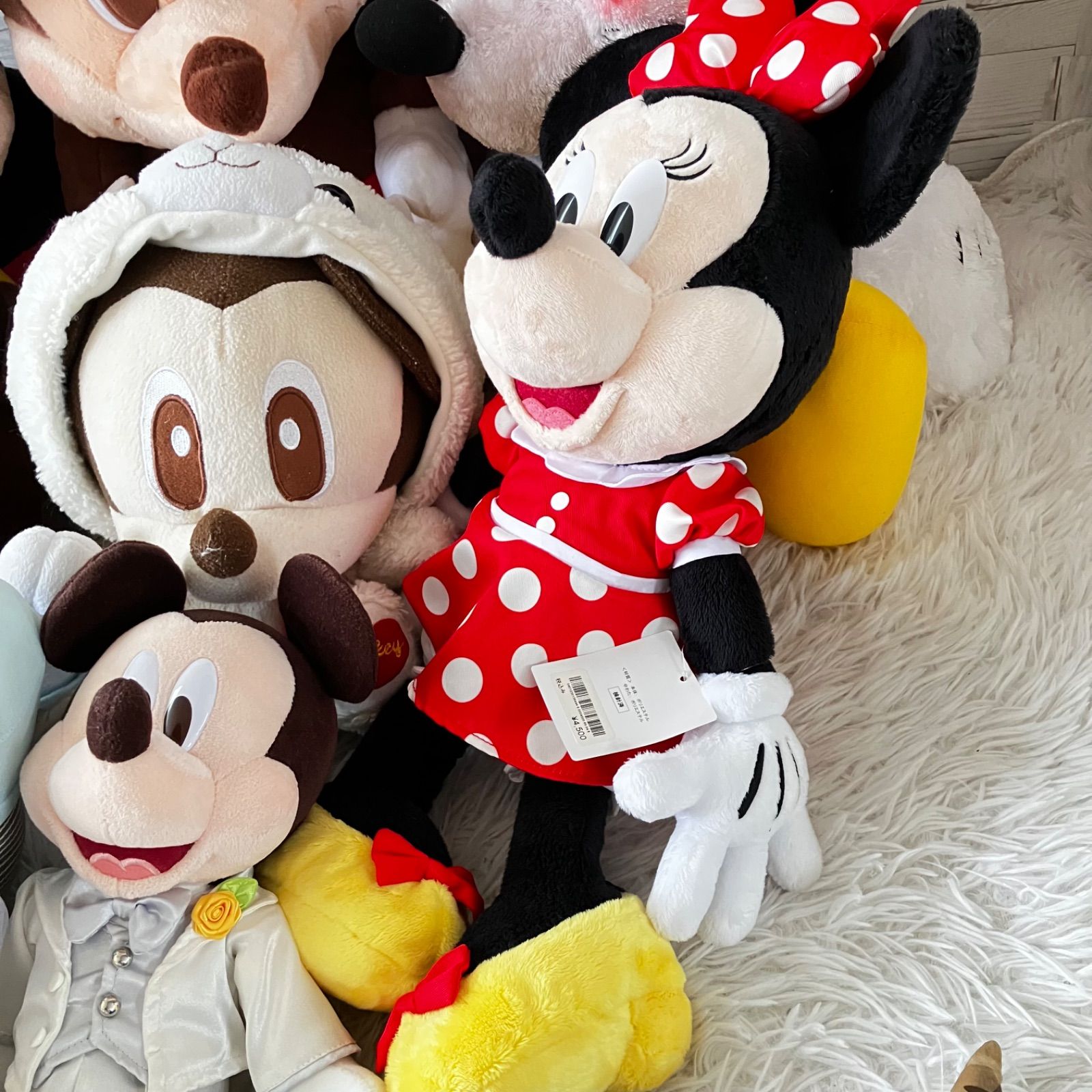 Disney ミッキー ミニー 14点セット ぬいぐるみ 大量まとめ売り 当時物