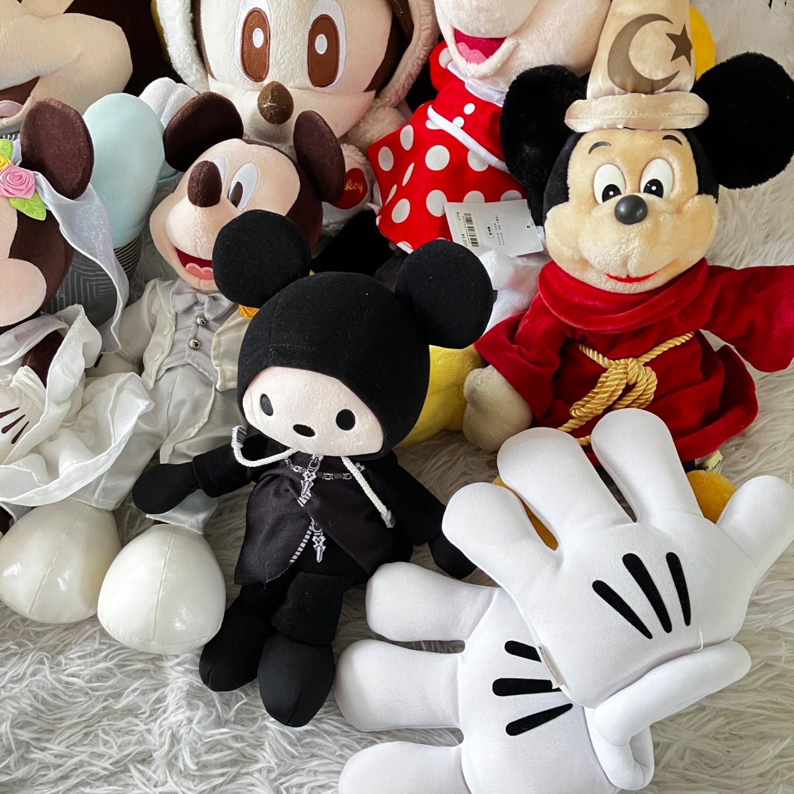 Disney ミッキー ミニー 14点セット ぬいぐるみ 大量まとめ売り 当時物