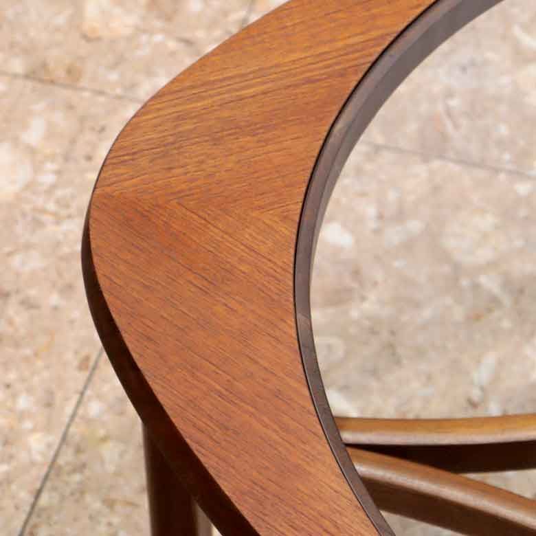 ローテーブル ネイサン/NATHAN ガラステーブル ヴィンテージ 木製