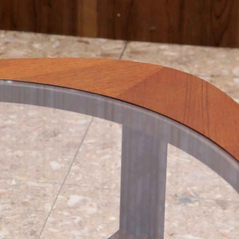 ローテーブル ネイサン/NATHAN ガラステーブル ヴィンテージ 木製