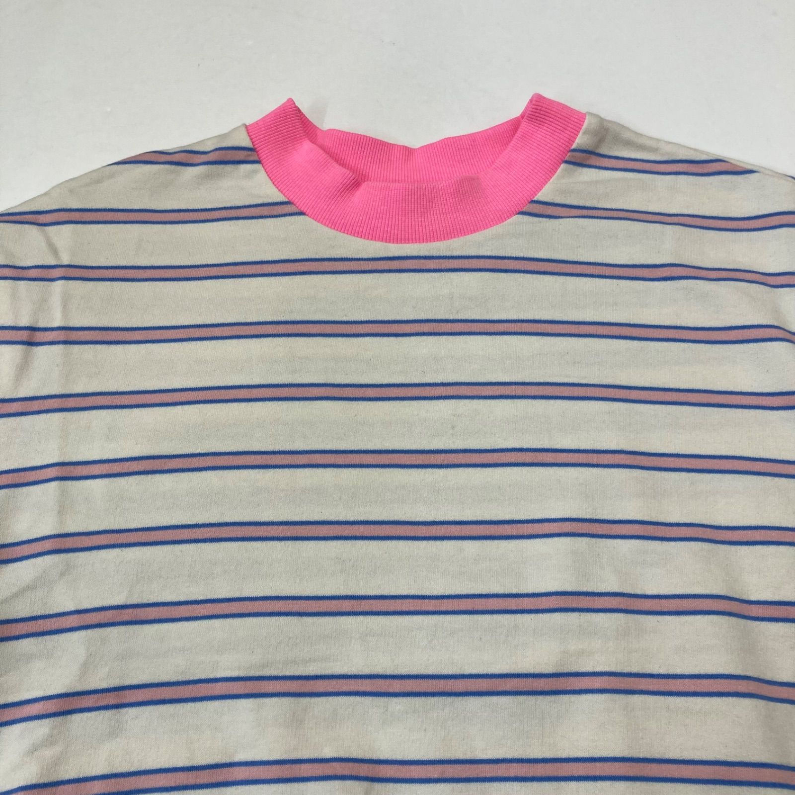 【新品未使用】LINKABLE　リンカブル　ネオンボーダートップス LINKABLE リンカブル ネオンボーダートップス 25SS-CS001 半袖