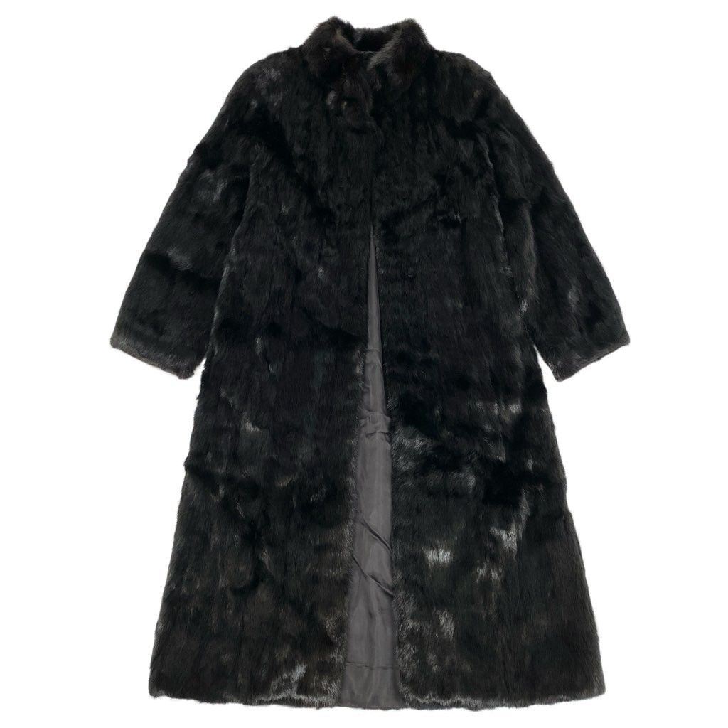 10L15 ダークミンク 丈115cm 超ロングコート サイズ9号 ブラック 本