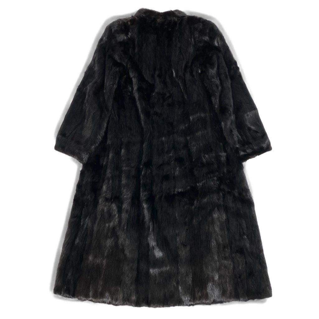 10L15 ダークミンク 丈115cm 超ロングコート サイズ9号 ブラック 本