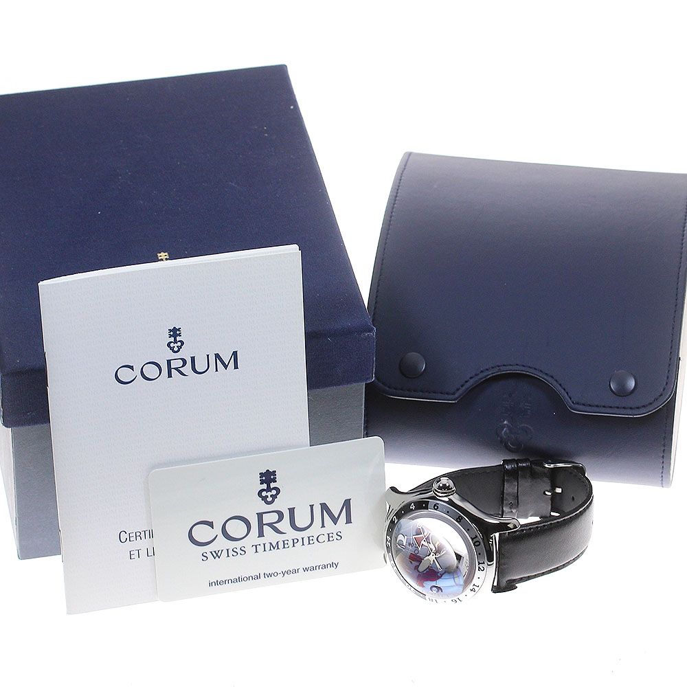 訳ありコルム CORUM 383.150.20 バブル GMT 自動巻き メンズ箱・保証書