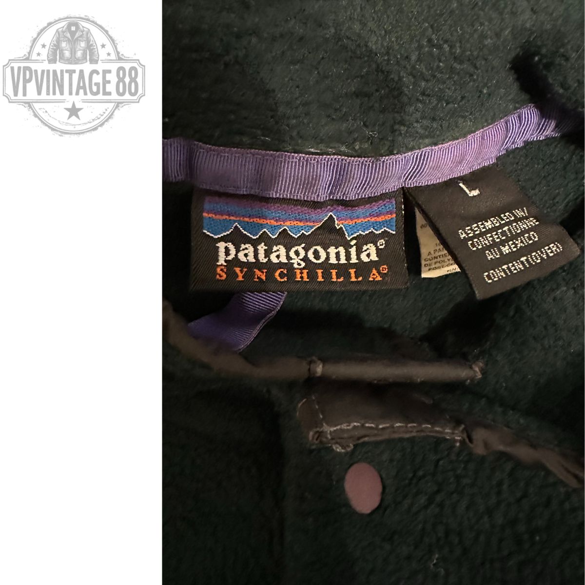 90s patagonia Synchilla（シンチラ） スナップ-T ダークグリーン 
