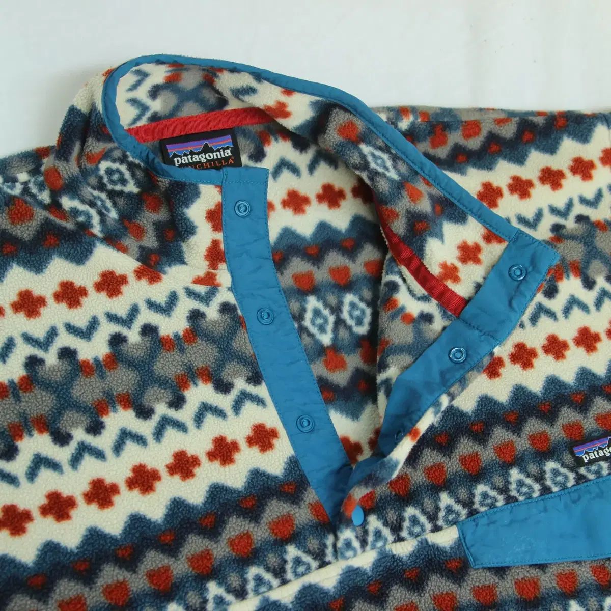 15FW パタゴニア Synchilla（シンチラ） スナップ-T アイボリー/ブルー