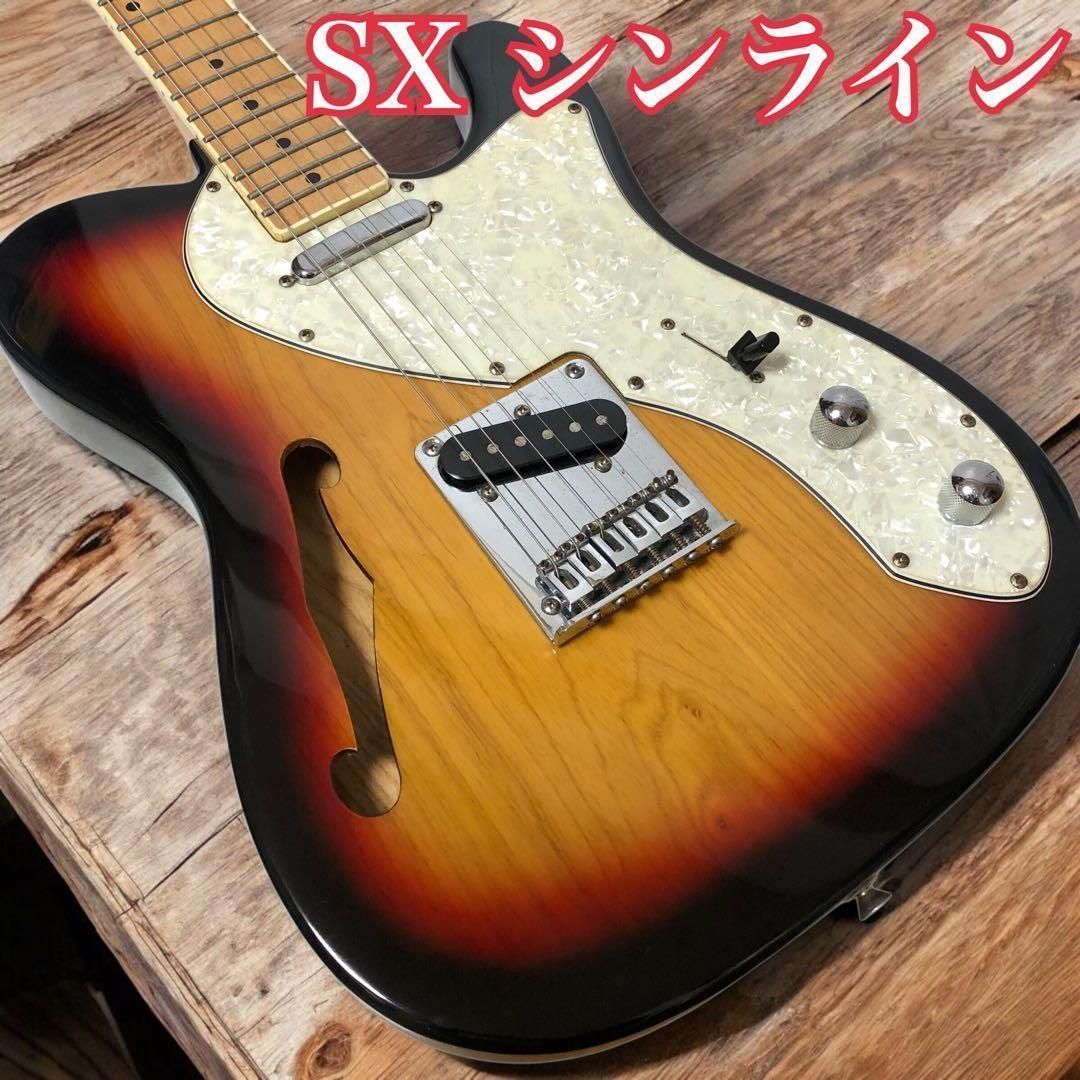 希少】◇SX カスタムハンドメイド◇ シンライン エレキギター