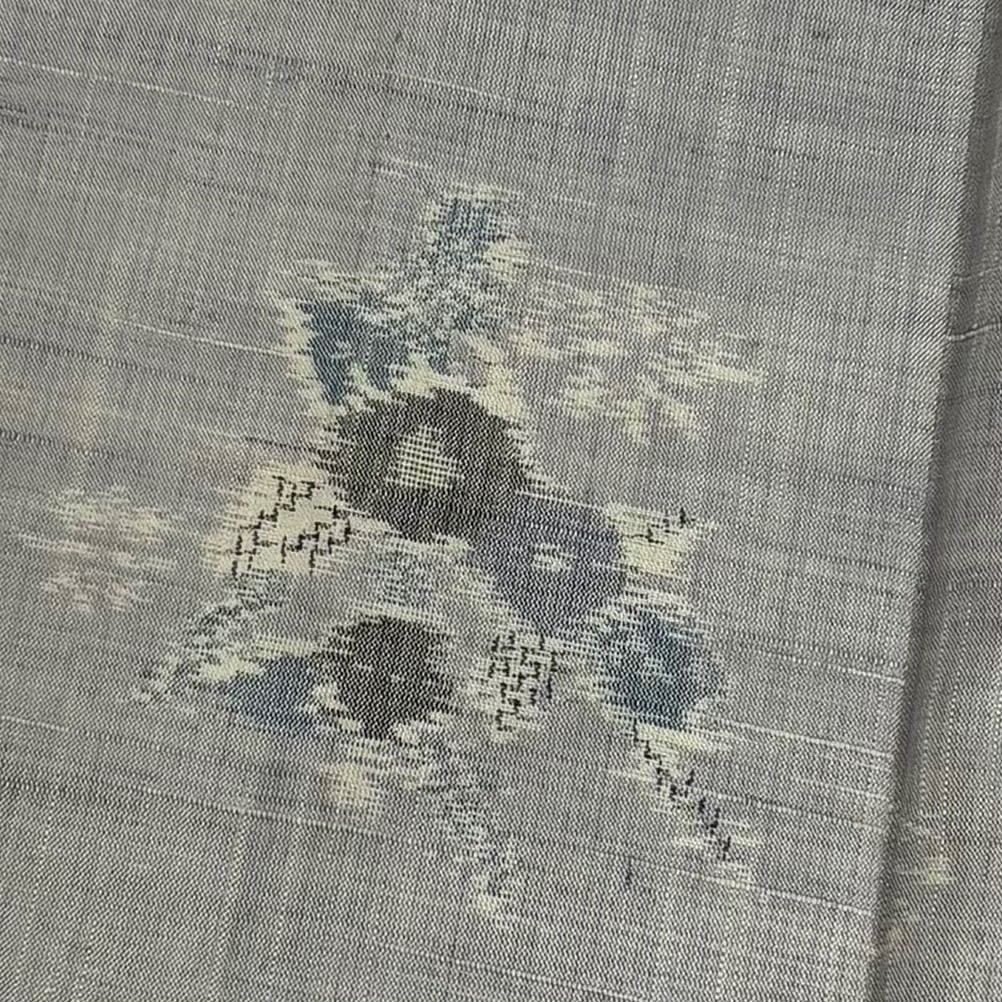 真綿紬 単衣 裄65 飛び柄 素敵な絣柄 正絹 着物 MA-2215 - メルカリ