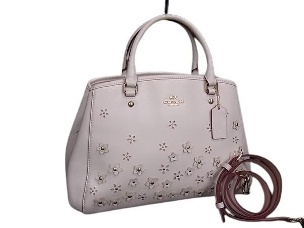 COACH コーチ ハンドバッグ ラグジュアリーフローラルアップリケ 37659