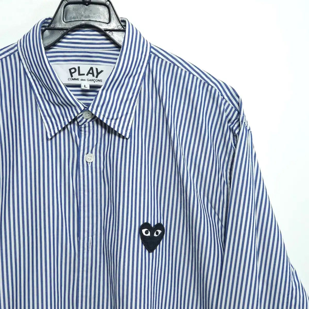 PLAY COMME des GARÇONS ストライプシャツ M プレイ コムデギャルソン ストライプシャツ (COMME des GARCONS/シャツ