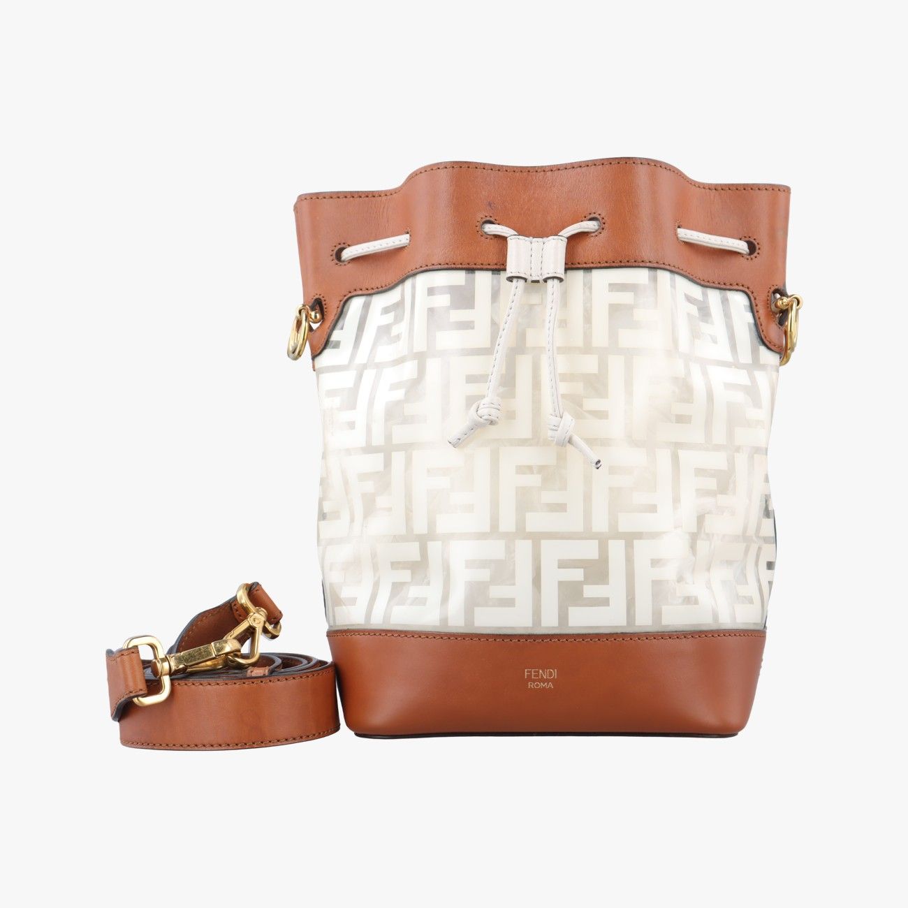 フェンディFendiモントレゾール ベージュ×ホワイト×マルチ PVCコーティングキャンバス 8 BT 298 298-A 7 QO-1980501