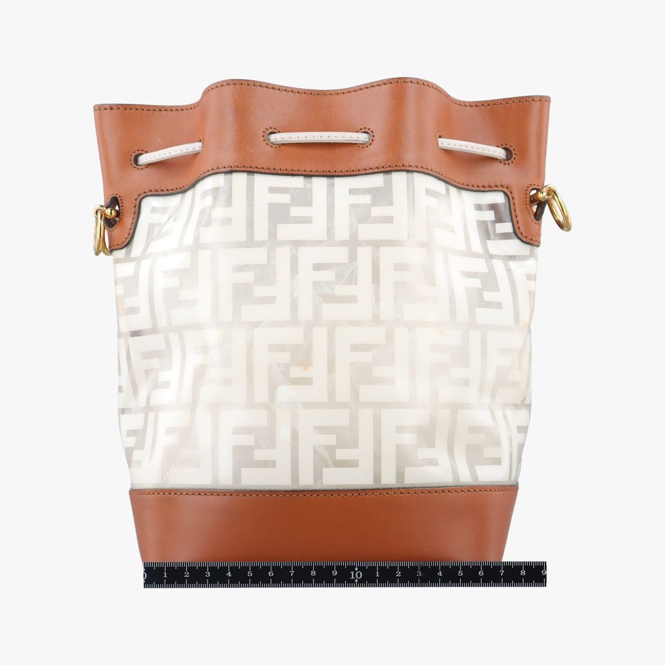 フェンディFendiモントレゾール ベージュ×ホワイト×マルチ PVCコーティングキャンバス 8 BT 298 298-A 7 QO-1980501