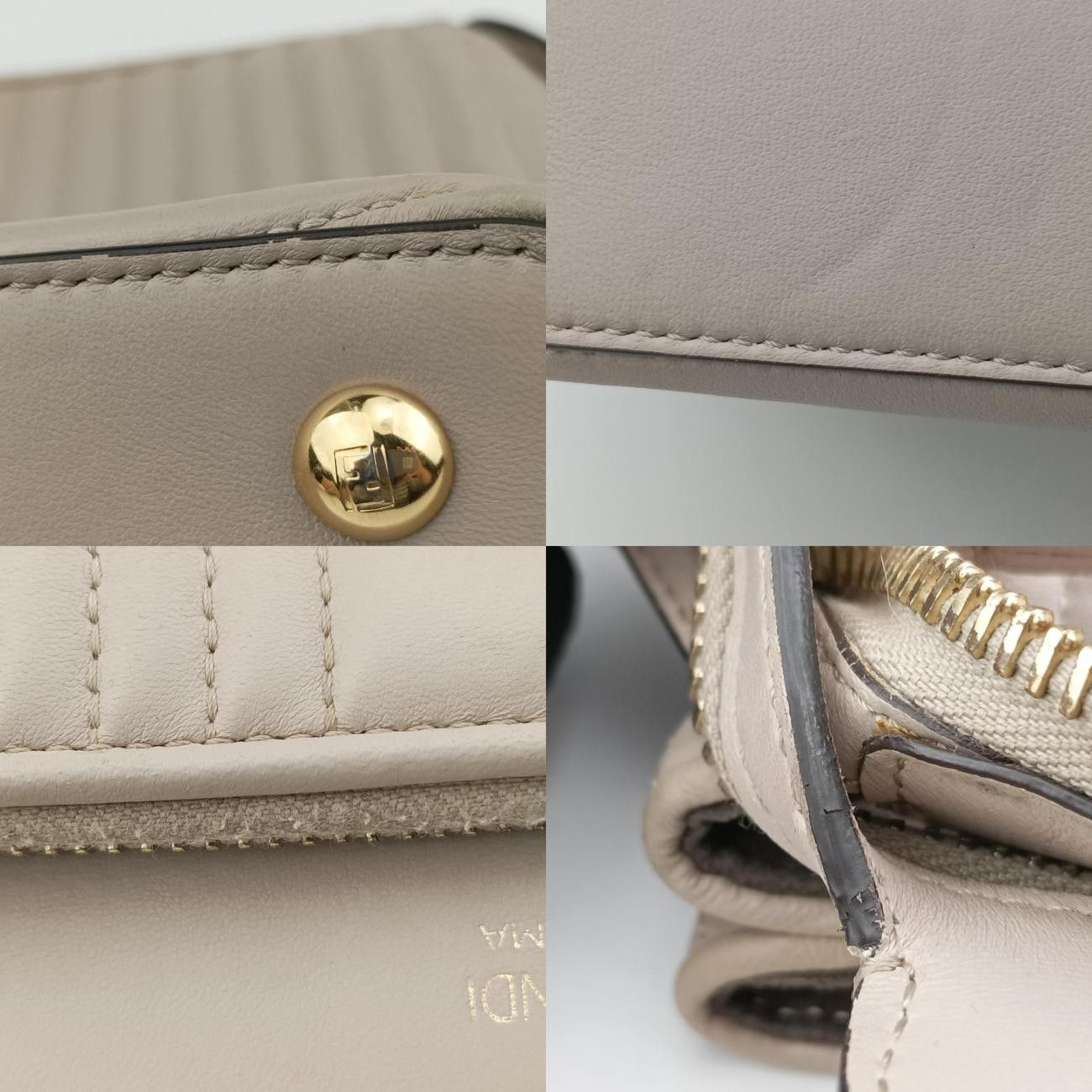 ベージュ レザー