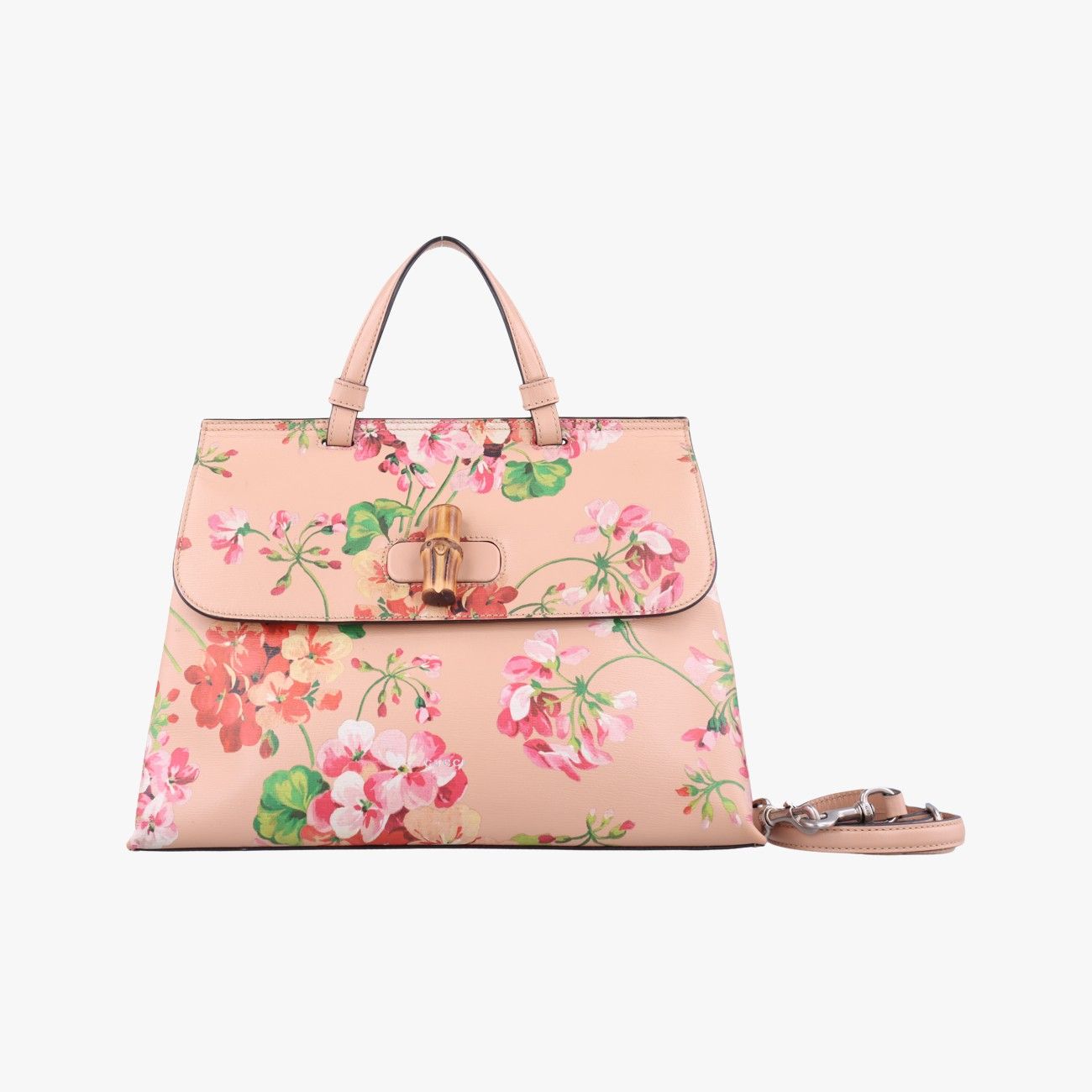 グッチGucciバンブーデイリー ベージュ×マルチ レザー 392013