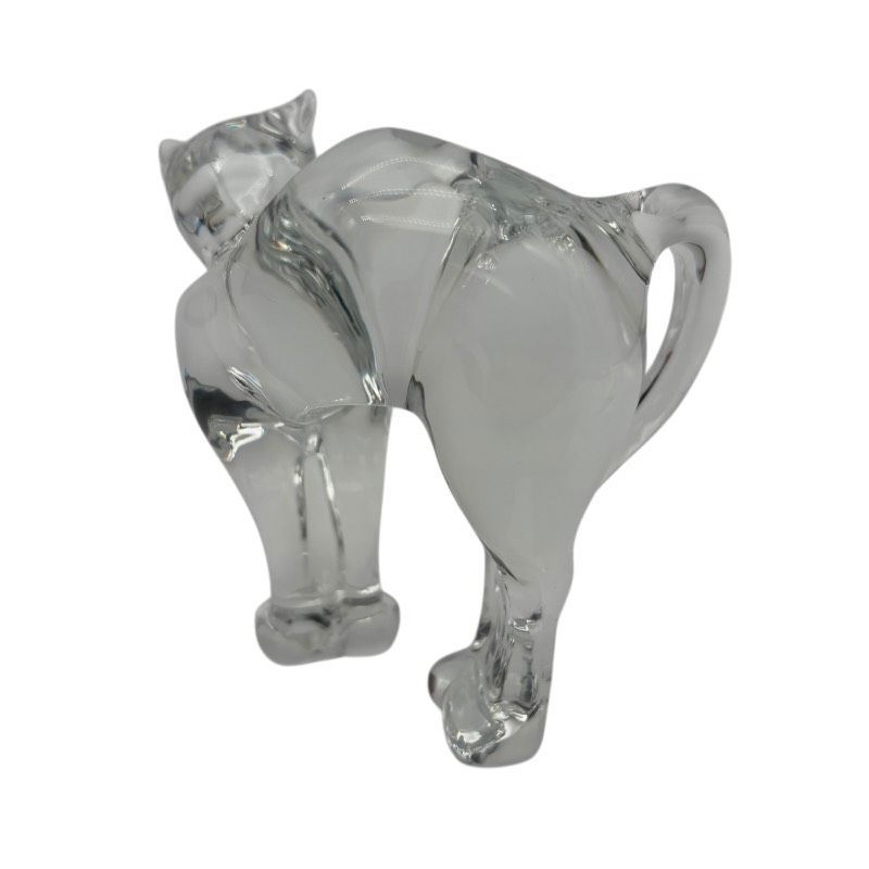 未使用級】Baccarat バカラ パンサーキャット 猫 クリスタルガラス