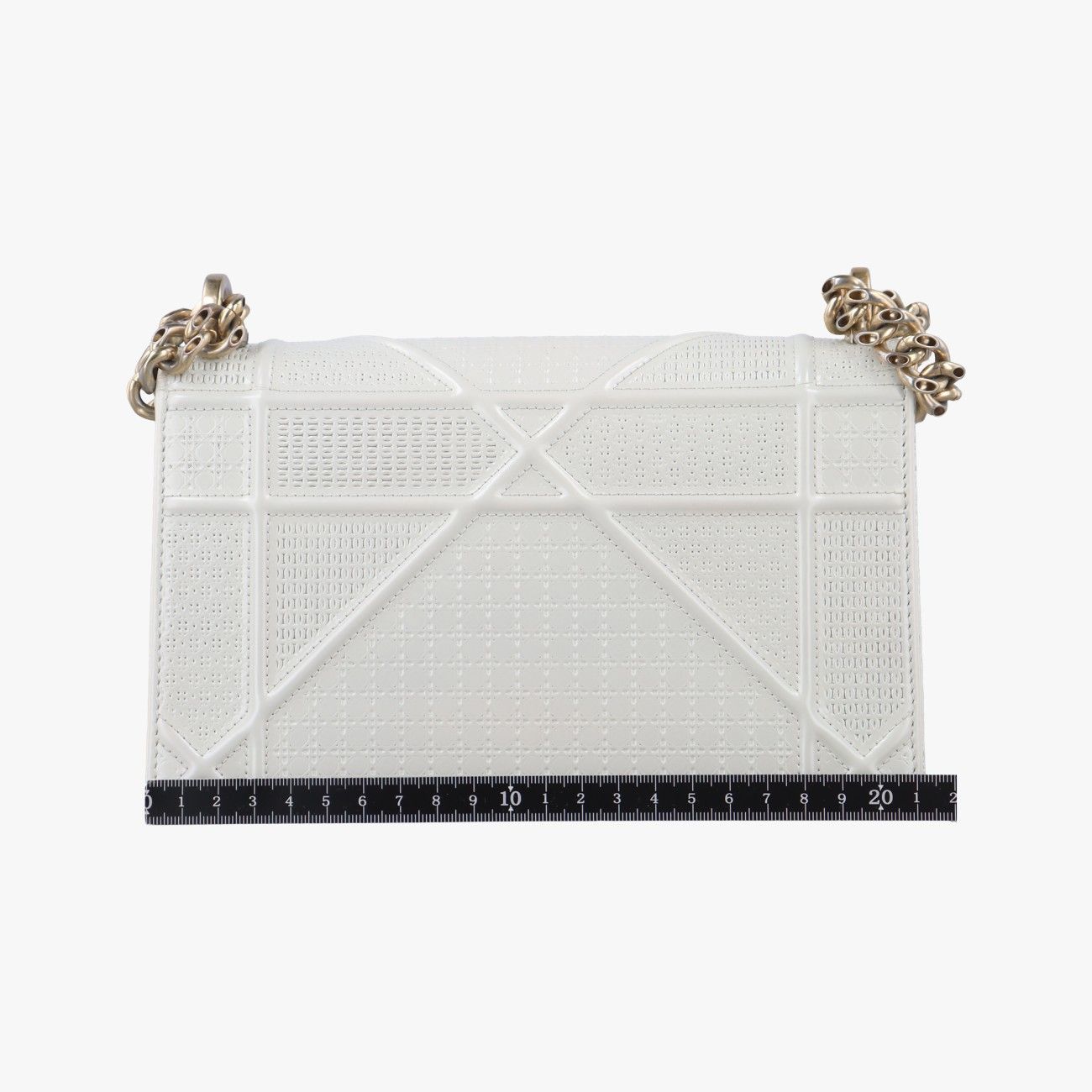 クリスチャンディオールChristian Diorディオラマ ホワイト レザー 13-BO-0148