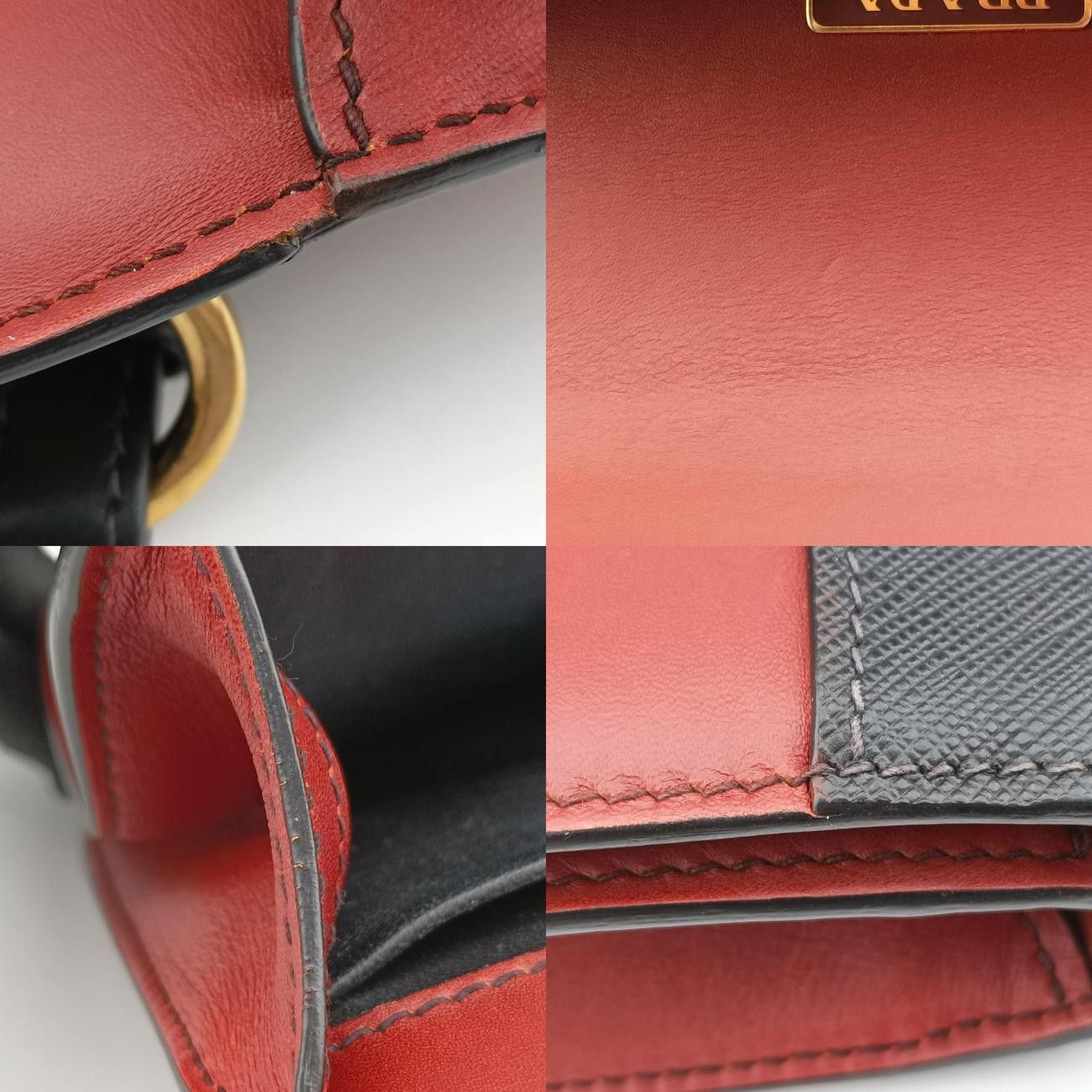 レッド×ブラック レザー