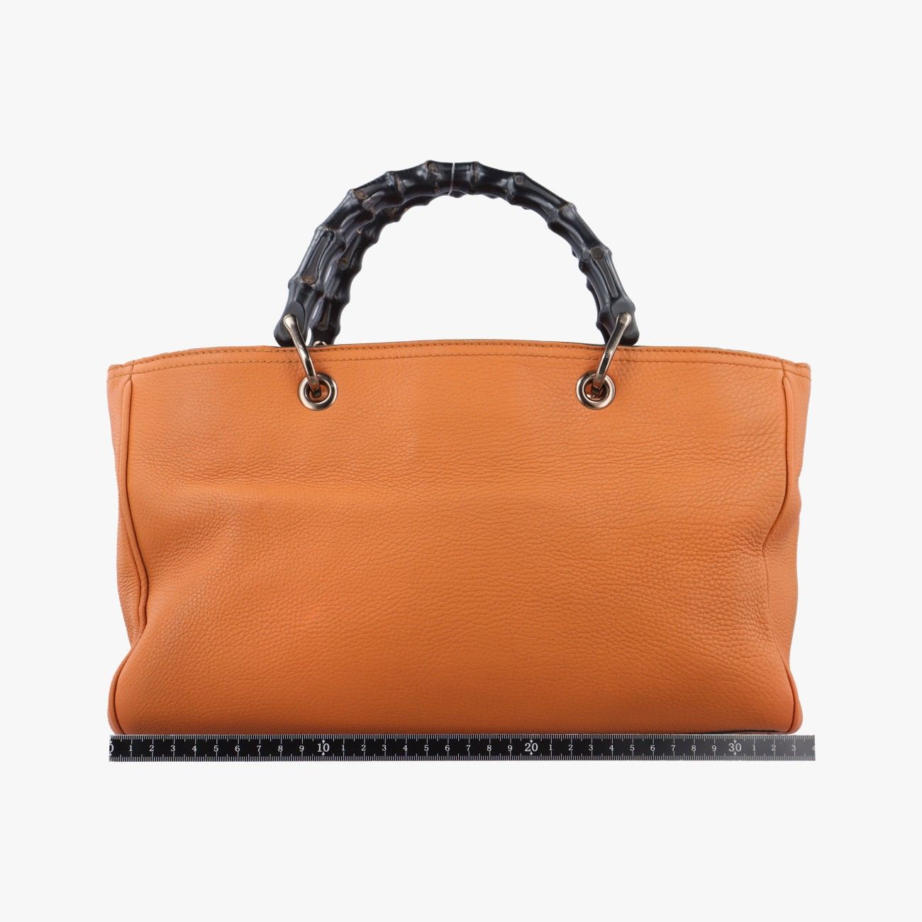 グッチGucciバンブーショッパー オレンジ レザー 323660