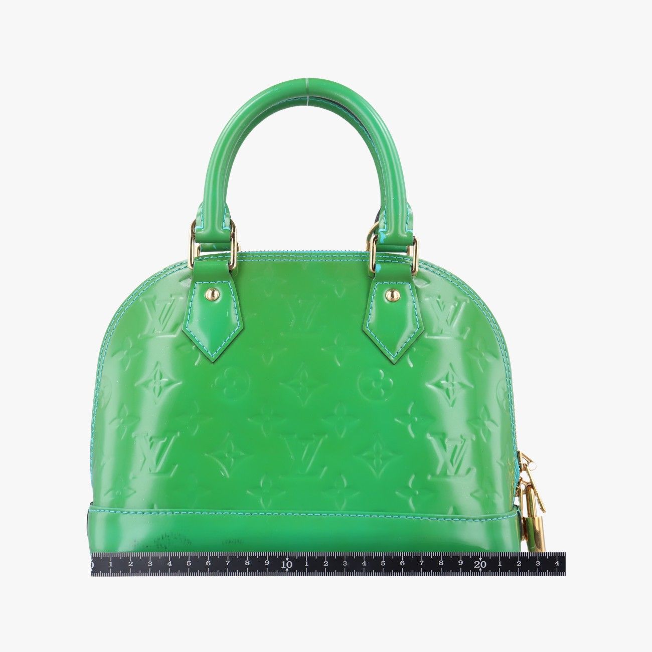 ルイヴィトンLouis VuittonアルマBB ブルーラゴン ヴェルニ M 91696 SN 1195