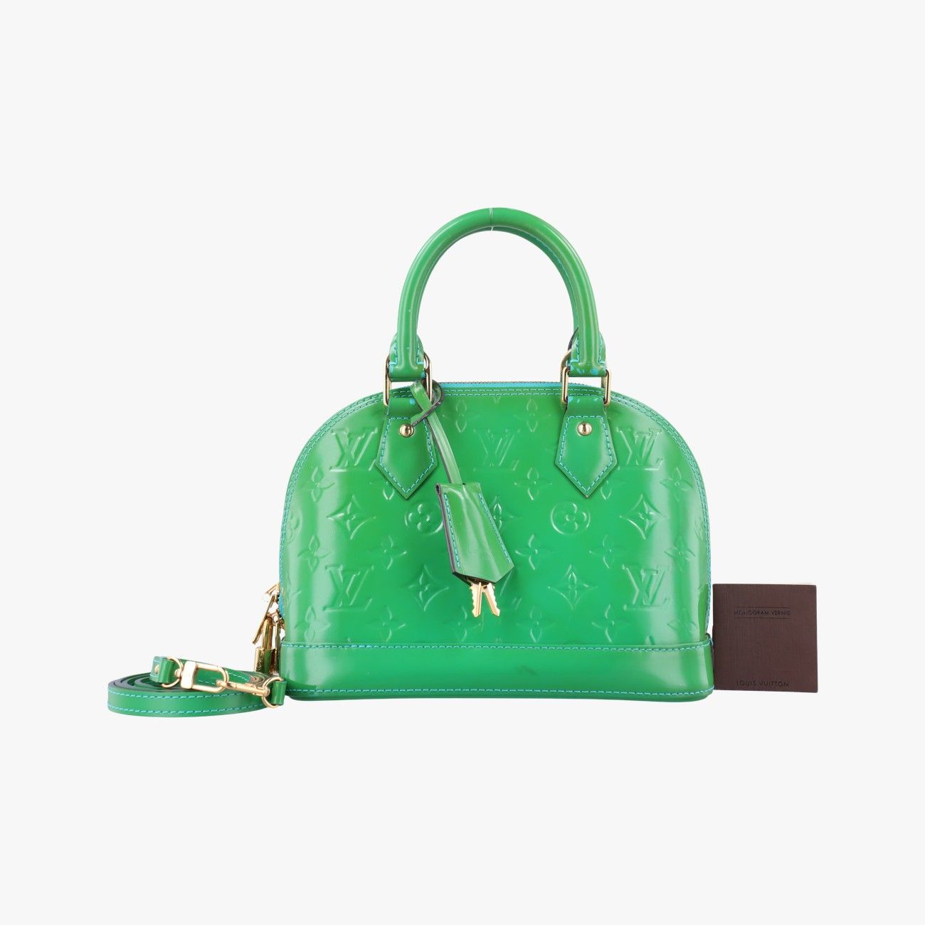 ルイヴィトンLouis VuittonアルマBB ブルーラゴン ヴェルニ M 91696 SN 1195