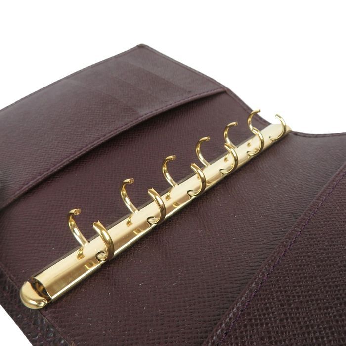 LOUIS VUITTON ルイヴィトン アジェンダ PM タイガ レザー 6穴式 システム手帳カバー ブラウン アカジュー スペイン製 外箱付き rk10417