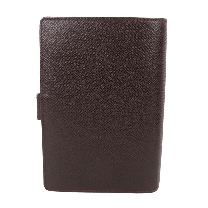 LOUIS VUITTON ルイヴィトン アジェンダ PM タイガ レザー 6穴式 システム手帳カバー ブラウン アカジュー スペイン製 外箱付き rk10417