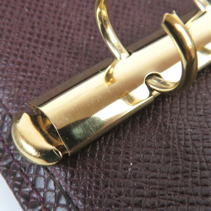 LOUIS VUITTON ルイヴィトン アジェンダ PM タイガ レザー 6穴式 システム手帳カバー ブラウン アカジュー スペイン製 外箱付き rk10417