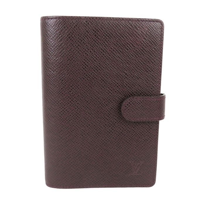LOUIS VUITTON ルイヴィトン アジェンダ PM タイガ レザー 6穴式 システム手帳カバー ブラウン アカジュー スペイン製 外箱付き rk10417