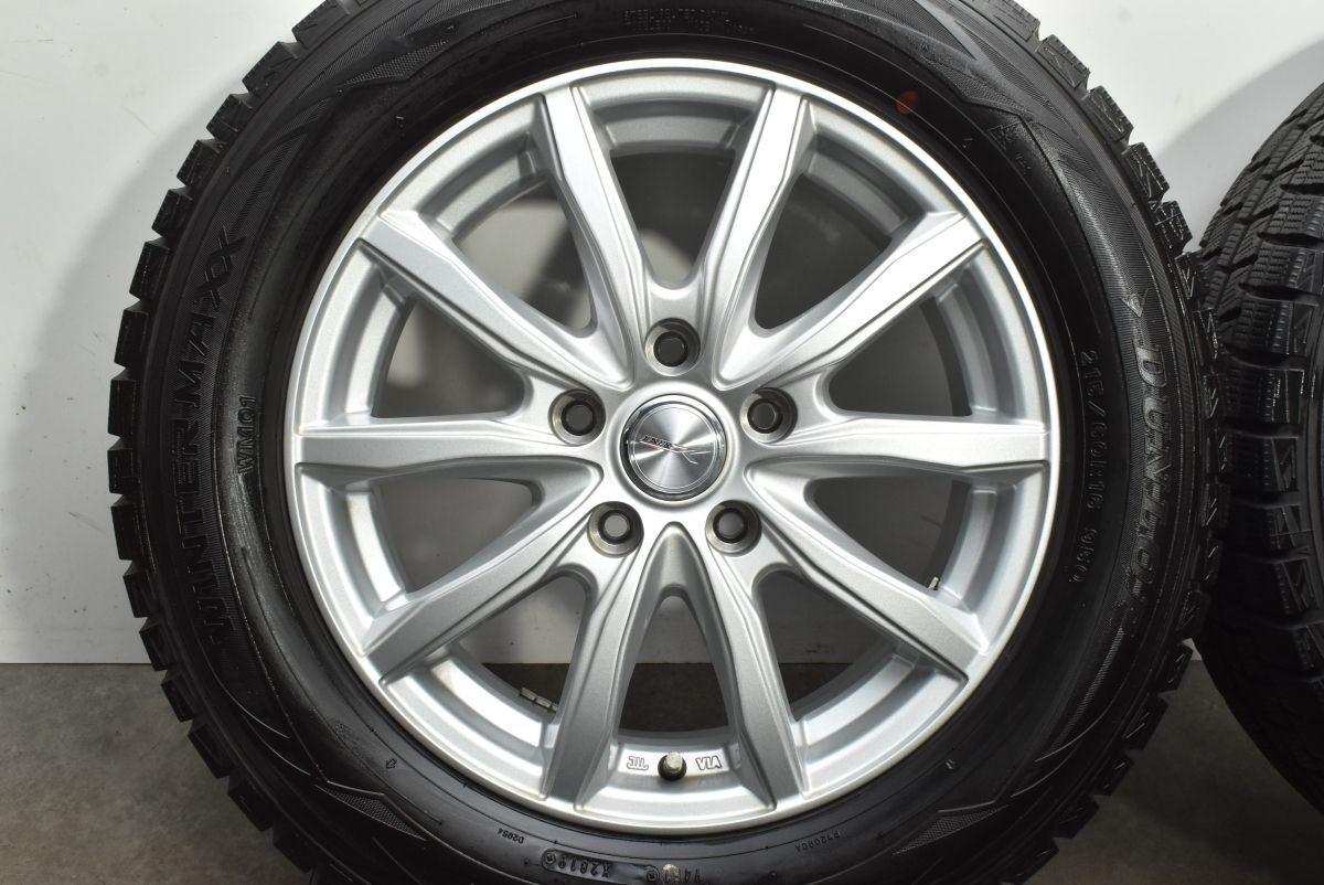  ヴェゼル CX 3 などに ジョーカー 16 in 6 5 J 53 PCD 114 ダンロップ ウィンターマックスWM 01 215 60 R オデッセイ MPV スタッドレス 16インチ タイヤ ホイールセット