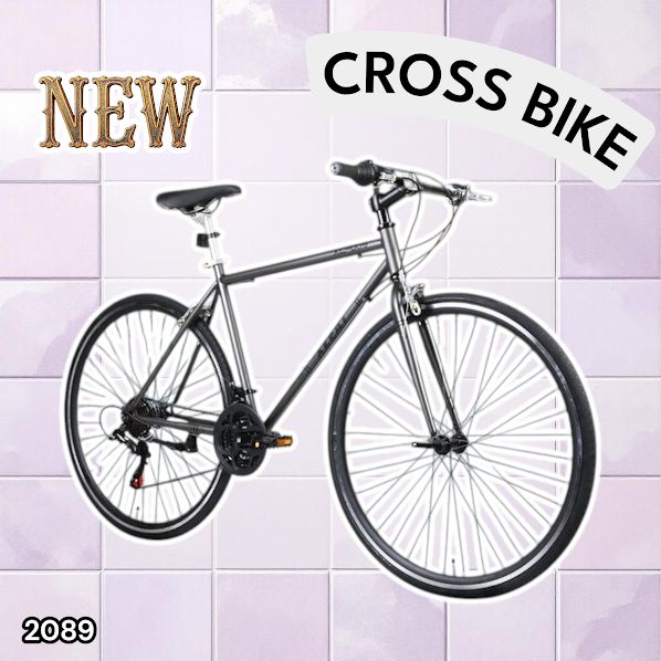 2089 クロス バイク グレー XC-009 シマノ製 21段変速 安心 高品質 高