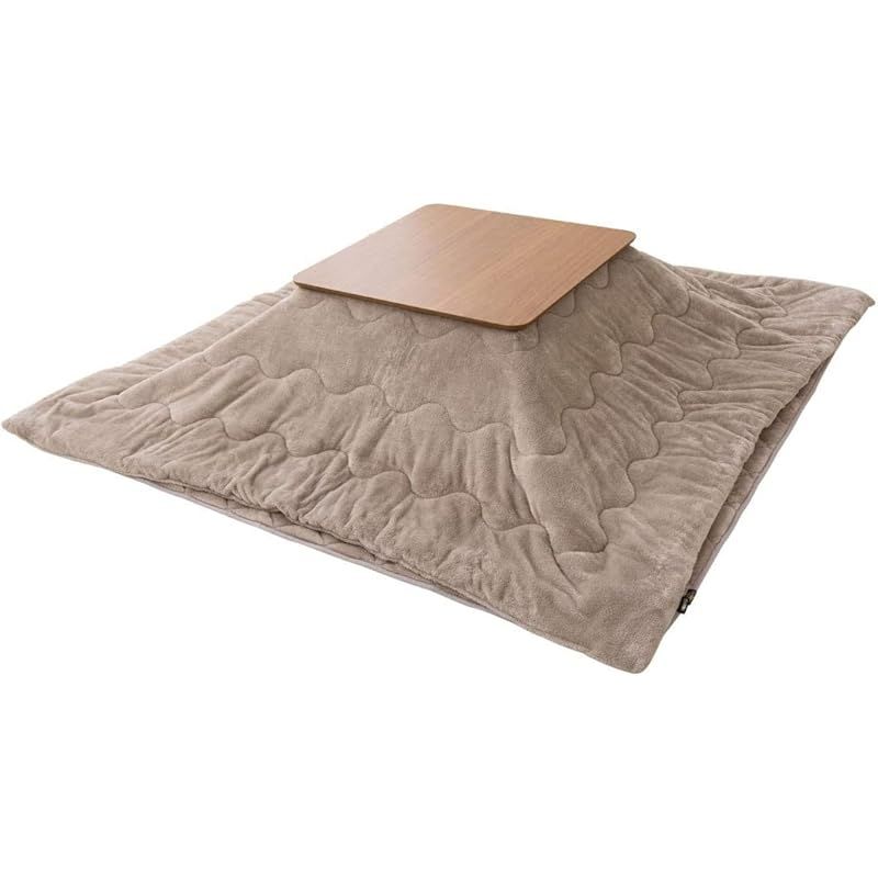 エムール こたつ布団 掛け敷きセット エムールヒートプラス 長方形 グレージュ 洗える こたつ掛け布団 こたつ敷き布団 吸湿発熱性