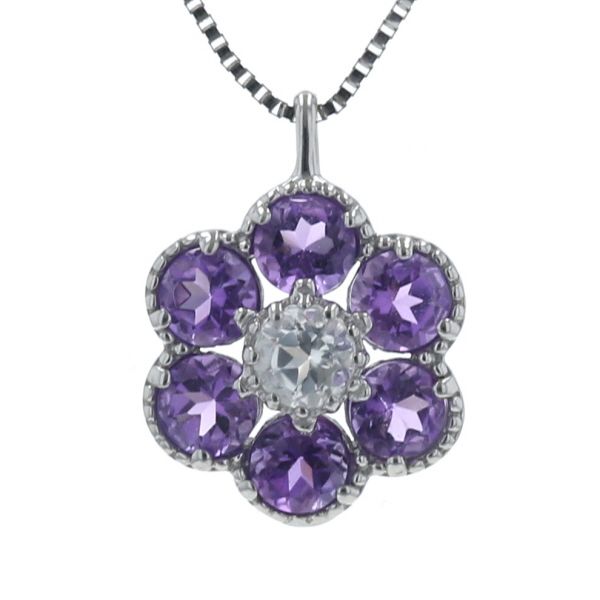 K10WG ホワイトゴールド ネックレス 販売済み アメジスト ホワイト