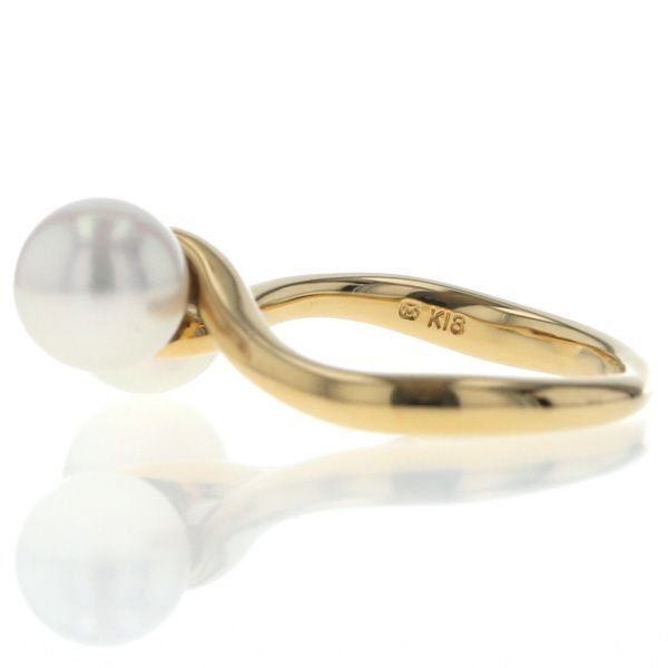 MIKIMOTO ミキモト K18YG イエローゴールド リング パール 真珠 6.8mm