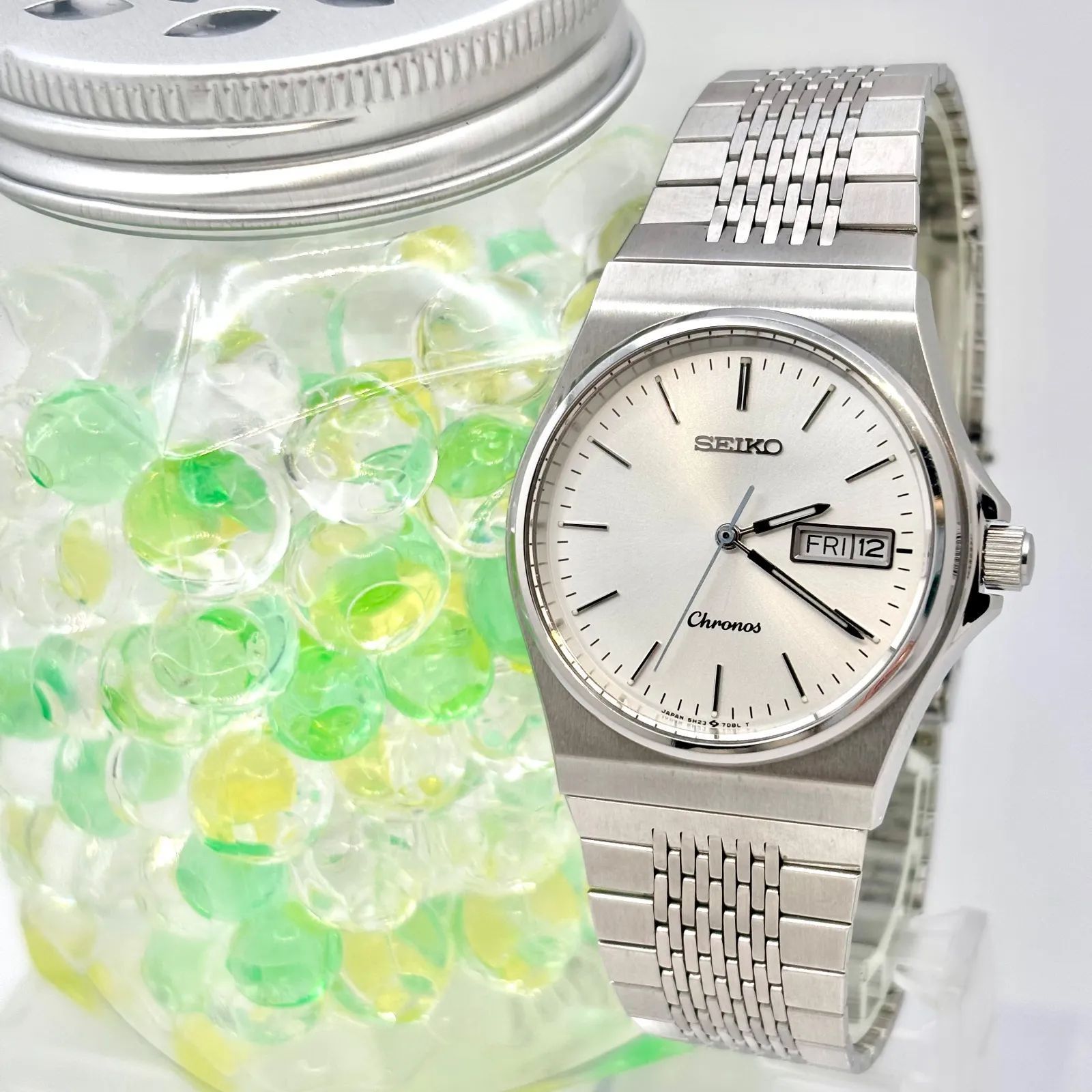 美品/新品電池】SEIKO セイコー Chronos クロノス メンズ 腕時計