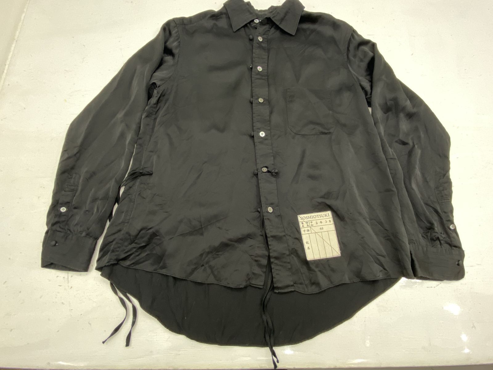盛岡75-0133】SOSHIOTSUKI シャツ サテン 長袖 46 S20SSSH01R【中古