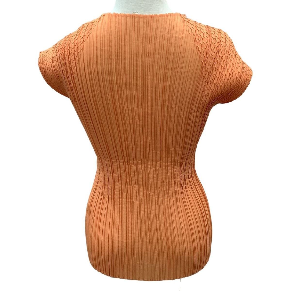 ISSEY MIYAKE イッセイミヤケ プリーツ カットソー SIZE 2 オレンジ