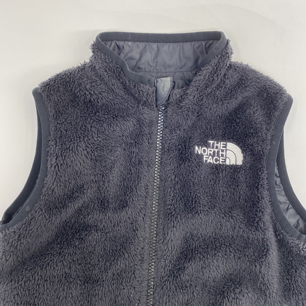 THE NORTH FACE ノースフェイス リバーシブル コージーベスト 120サイズ NYJ82034 ブラック キッズ ※中古