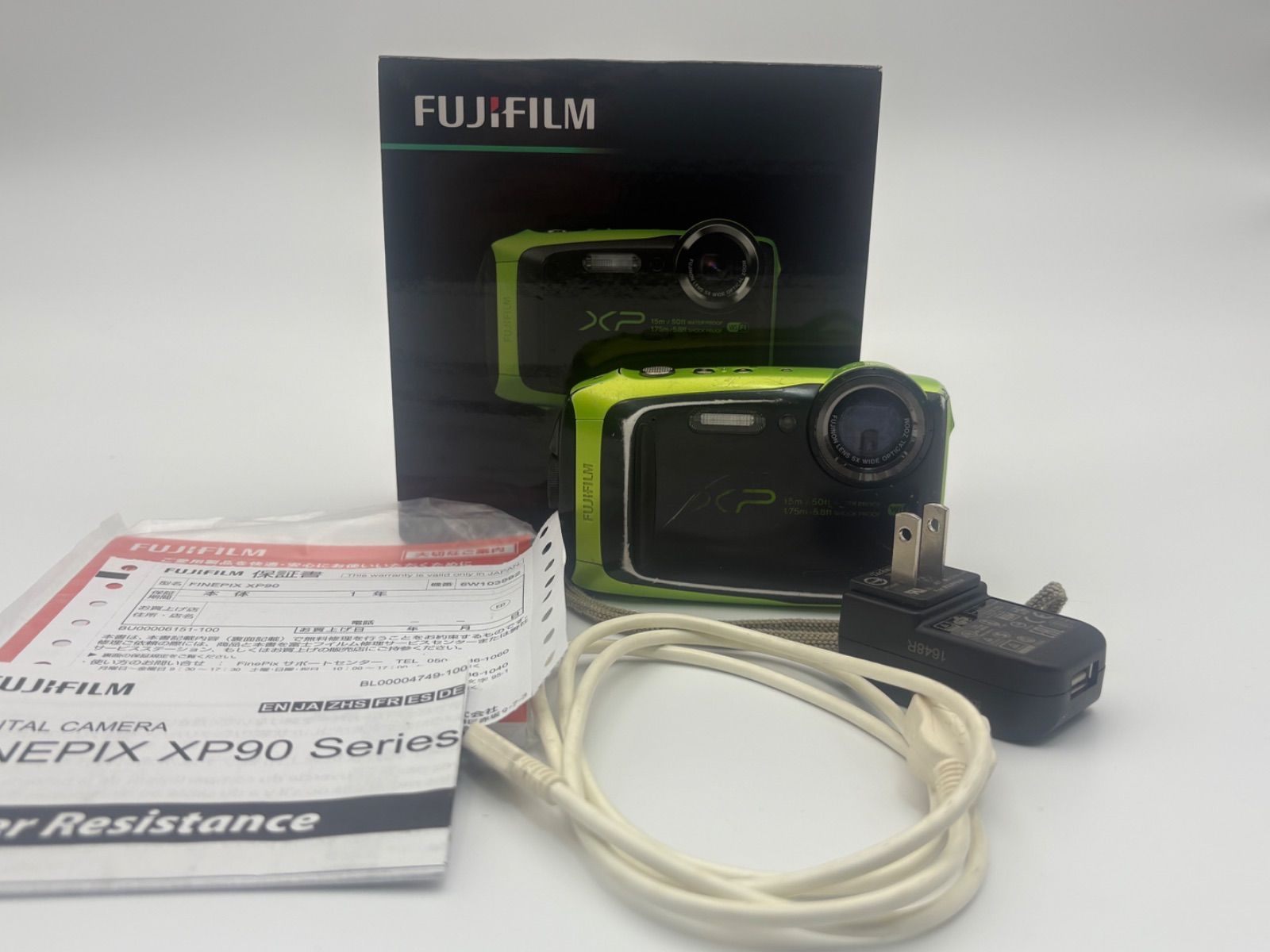 付属品完備 FUJIFILM FinePix 販売 X90 ライム