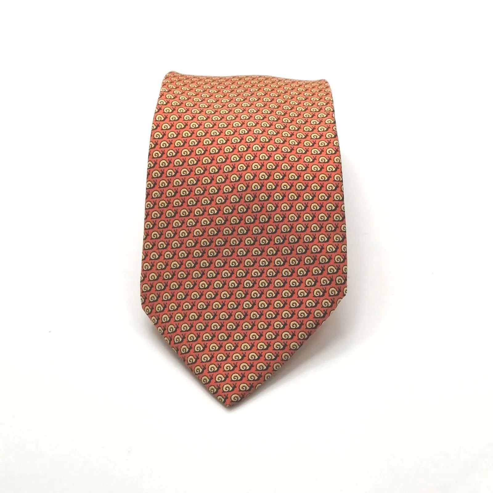美品♪ HERMES エルメス ネクタイ パターン・規則柄 オレンジ系 - メルカリ