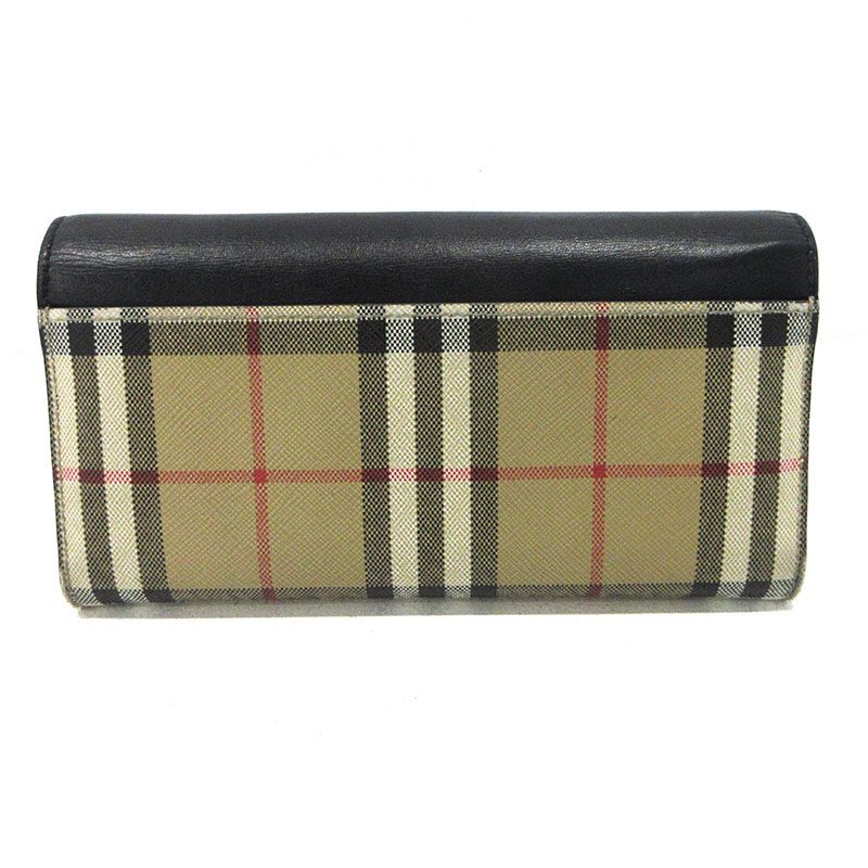 バーバリー 二つ折り長財布 8057972 ブラック 124