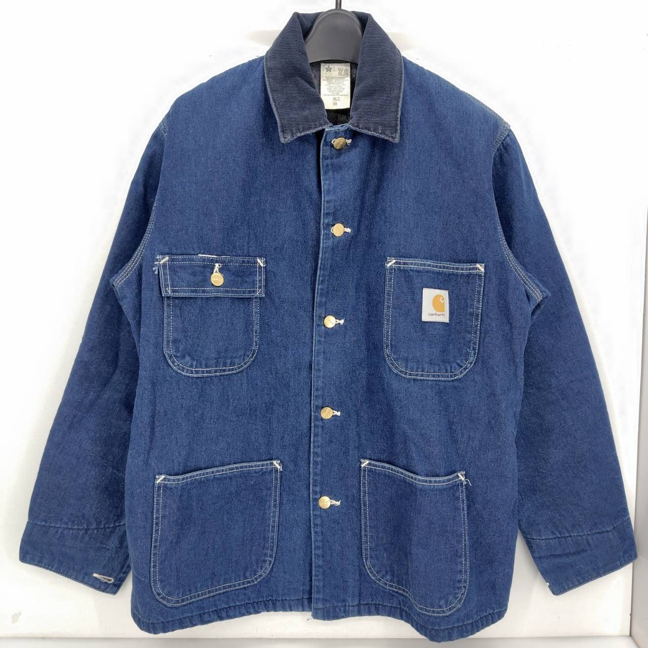 05 w 17514 カーハート Carhartt デニムカバーオール ブルー 38 メンズ コットン 8 LC 品
