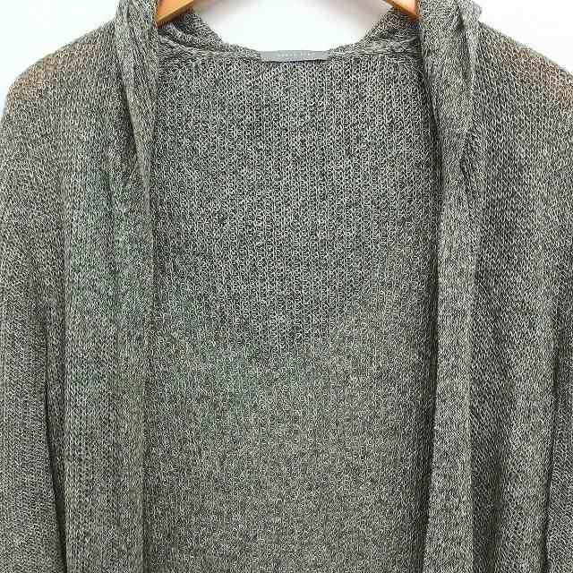 セオリーリュクス theory luxe リネン フーデッド ロング カーディガン