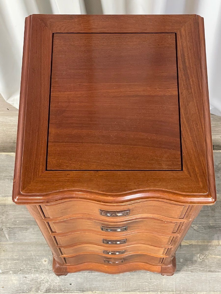 3223 唐木家具 花梨材 総無垢 チェスト / 電話台 クラシック