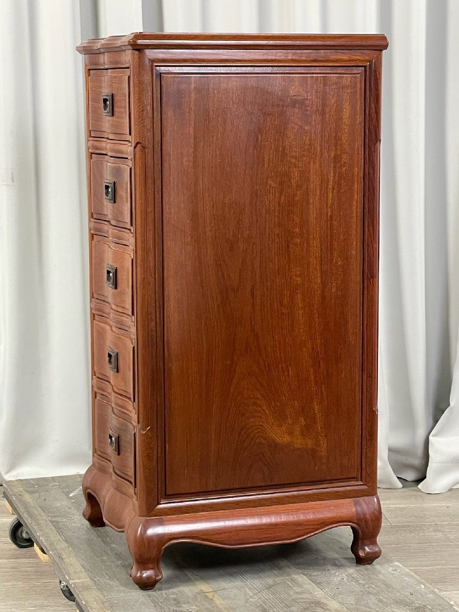 3223 唐木家具 花梨材 総無垢 チェスト / 電話台 クラシック