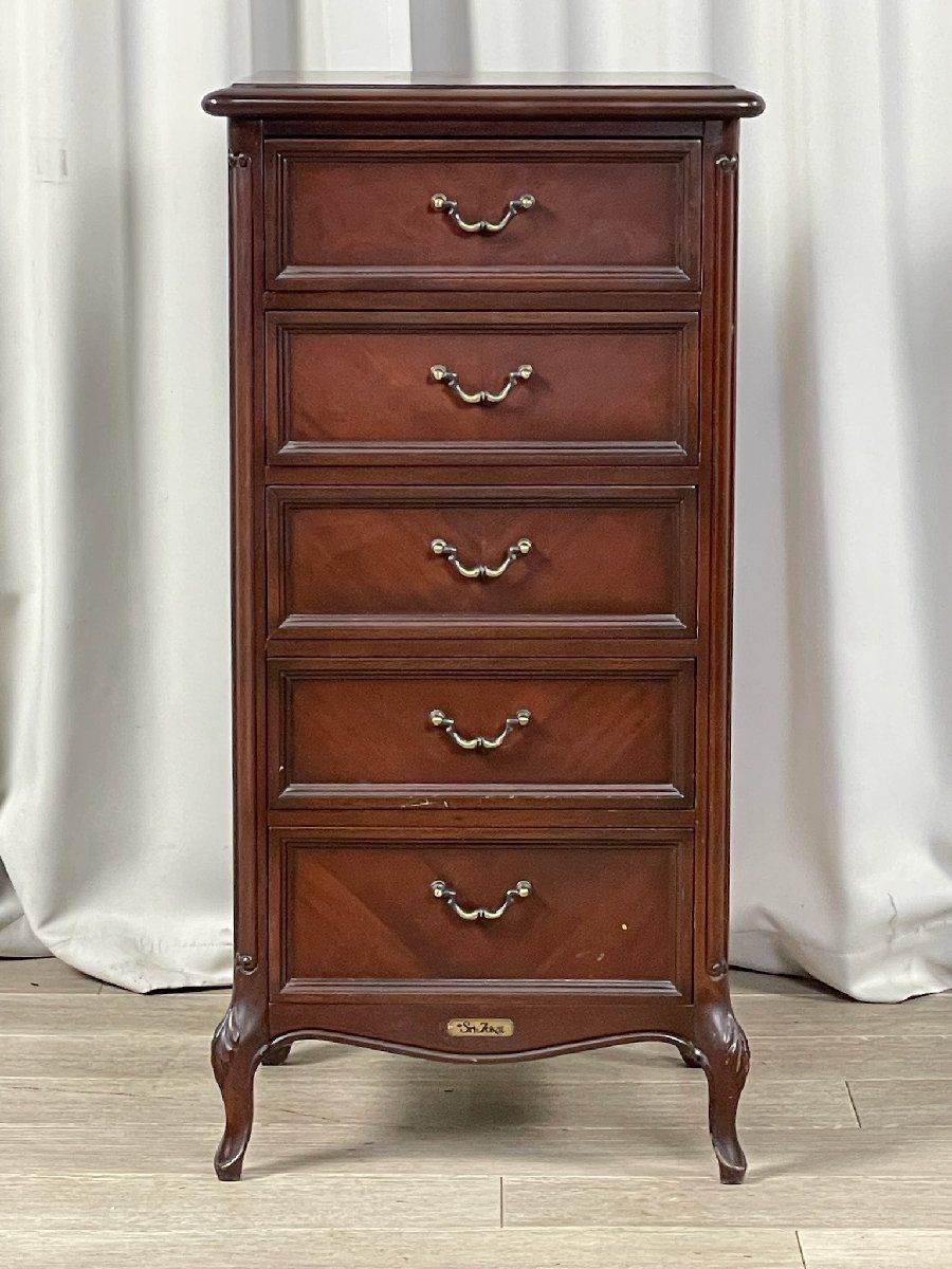 TOKAI KAGU　東海家具　アンティーク　キャビネット　スリムチェスト　猫脚 TOKAI KAGU 東海家具 アンティーク キャビネット スリムチェスト 猫脚