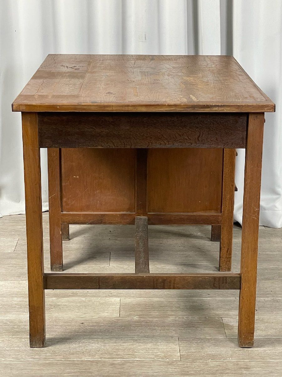 3257 古民家 アンティーク 古い 机 片袖 デスク 古家具 ヴィンテージ