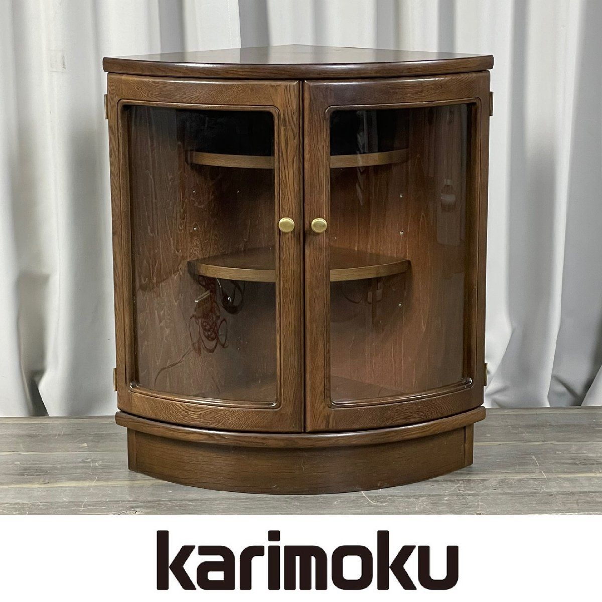 XD 17 カリモク コーナー キャビネット 飾り棚 リビング 収納 神奈川県秦野市 A 2