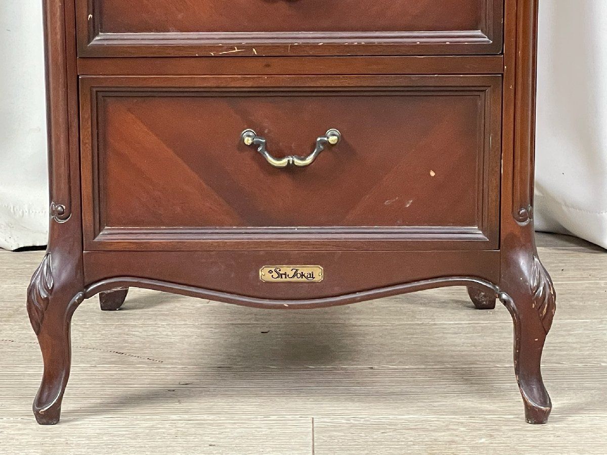 猫脚　Sri Tokai 東海家具 高級サイドチェスト　クラシック　アンティーク 猫脚 Sri Tokai 東海家具 高級サイドチェスト クラシック アンティーク