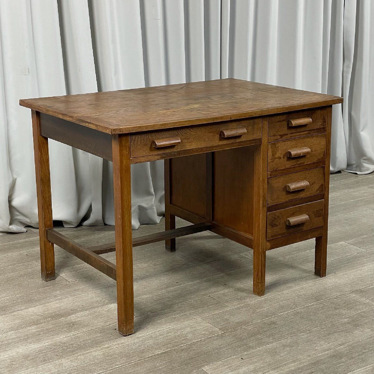 3257 古民家 アンティーク 古い 机 片袖 デスク 古家具 ヴィンテージ 神奈川県秦野市 A 4